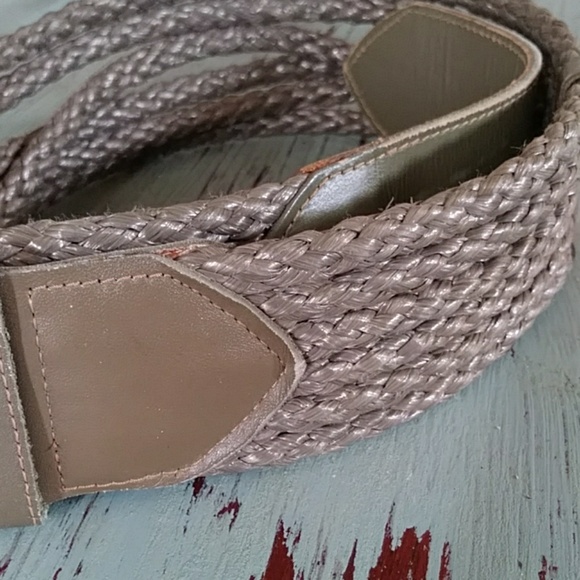 Leather and woven chord belt - Picture 5 of 8